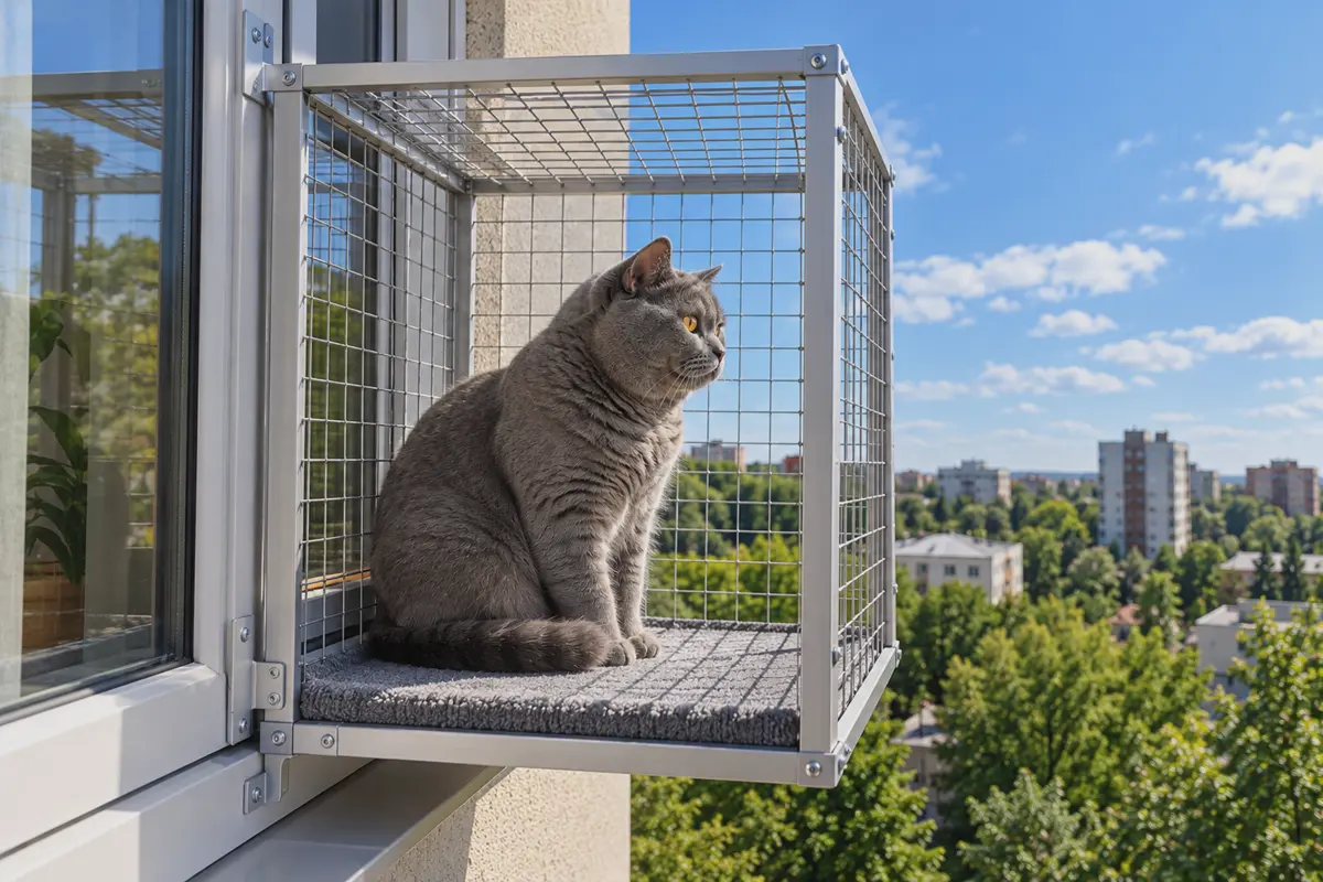 Котобалкон на окне
