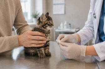Котенок перед вакцинацией